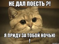 Не дал поесть ?! Я приду за тобой ночью !