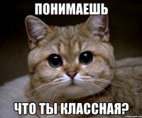 Понимаешь Что ты классная?