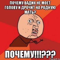 Почему Вадик не моет голову и дрочит на родную мать? Почему!!!???