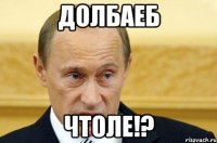 Долбаеб чтоле!?