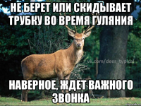 Не берет или скидывает трубку во время гуляния наверное, ждет важного звонка