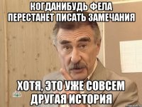 Когданибудь фела перестанет писать замечания Хотя, это уже совсем другая история