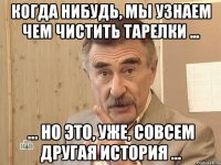 Когда нибудь, мы узнаем чем чистить тарелки ... ... но это, уже, совсем другая история ...