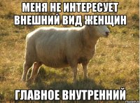 Меня не интересует внешний вид женщин Главное внутренний