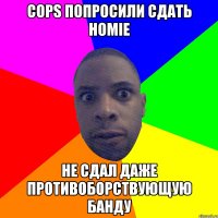 cops попросили сдать homie не сдал даже противоборствующую банду