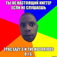 ты не настоящий ниггер если не слушаешь 2Pac,Eazy-E и The Notorious B.I.G.