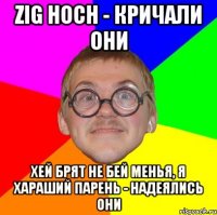 Zig Hoch - кричали они Хей брят не бей менья, я хараший парень - надеялись они