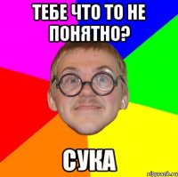 тебе что то не понятно? сука