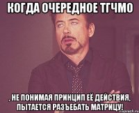 Когда очередное ТГЧМО , не понимая принцип её действия, пытается разъебать матрицу!