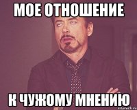 мое отношение к чужому мнению