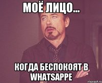 Моё лицо... когда беспокоят в whatsappe