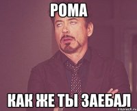 рома как же ты заебал