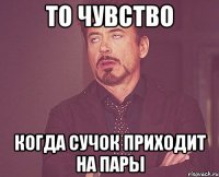 то чувство когда Сучок приходит на пары