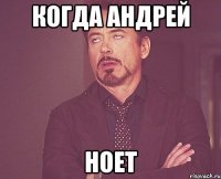 Когда Андрей ноет