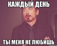 Каждый день ты меня не любишь