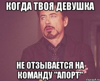 когда твоя девушка не отзывается на команду "апорт"