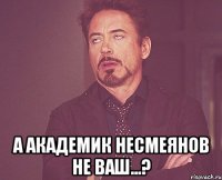  А академик Несмеянов не Ваш...?