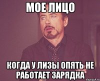 Мое лицо когда у Лизы опять не работает зарядка