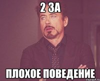 2 за плохое поведение