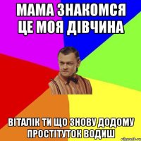 мама знакомся це моя дівчина віталік ти що знову додому простітуток водиш