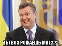  Ты воз рожаешь мне???