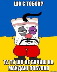 Шо с тобой? Та ти шо не бачиш на майдані побував