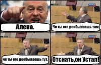 Алена. Че ты его доебываешь там. че ты его доебываешь тут. Отснать,он Устал!