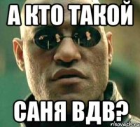 а кто такой саня вдв?