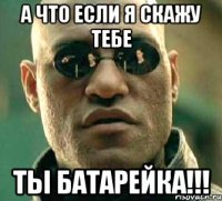 А что если я скажу тебе Ты батарейка!!!