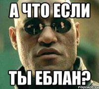 а что если ты еблан?