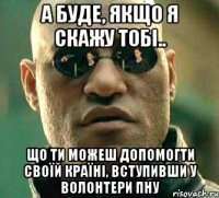 А буде, якщо я скажу тобі.. що ти можеш допомогти своїй країні, вступивши у Волонтери ПНУ