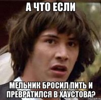 А что если Мельник бросил пить и превратился в Хаустова?