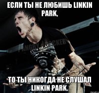 Если ты не любишь Linkin Park, То ты никогда не слушал Linkin Park.