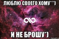 люблю своего Хому***) и не брошу*)