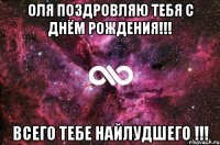 оля поздровляю тебя с днём рождения!!! всего тебе найлудшего !!!