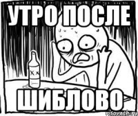 УТРО ПОСЛЕ ШИБЛОВО