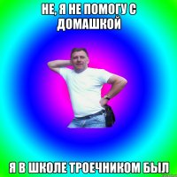 Не, я не помогу с домашкой Я в школе троечником был