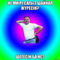 НЕ ӨМІРІ САҒЫЗ ШАЙНАП ЖҮРЕСІН? ШЕГЕСІН БА НЕ?