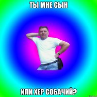 Ты мне сын или хер собачий?