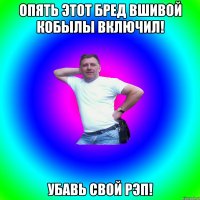 Опять этот бред вшивой кобылы включил! Убавь свой рэп!