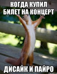 КОГДА КУПИЛ БИЛЕТ НА КОНЦЕРТ ДИСАЙК И ПАЙРО