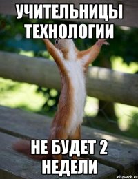 учительницы технологии не будет 2 недели