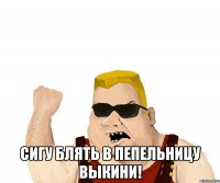  СИГУ БЛЯТЬ В ПЕПЕЛЬНИЦУ ВЫКИНИ!