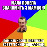 Мала повела знакомить з мамкою поміняв носки і побрискав кобву тройним одікалоном