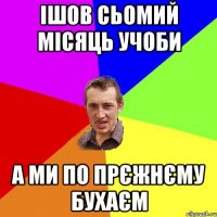 ішов сьомий місяць учоби а ми по прєжнєму бухаєм