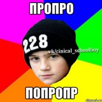 пропро попропр