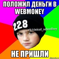 ПОЛОЖИЛ ДЕНЬГИ В WEBMONEY НЕ ПРИШЛИ