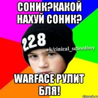 Соник?Какой нахуй Соник? Warface рулит бля!