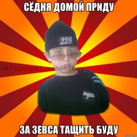 Сёдня домой приду за Зевса тащить буду