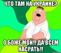 Что там на Украине? О боже мой!! Да всем насрать!!